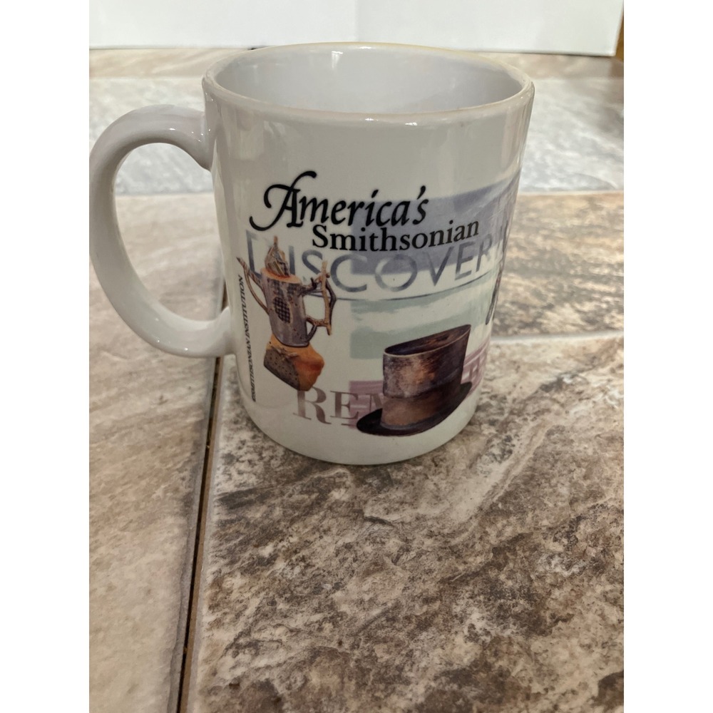Vintage Smithsonian Institution 150th Anniversary Mug America's Discovery USA - Picture 2 of 6
